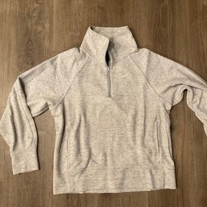 Nike half zip collared sweater, gray knitted material